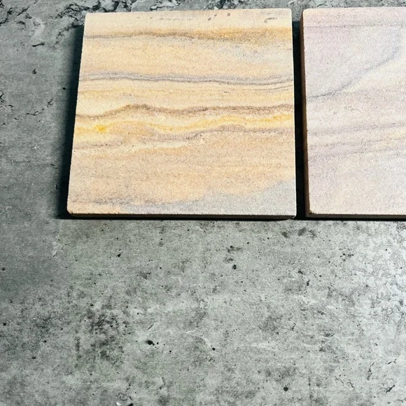 Food Network Gilded Stone Single Absorbent Stone Coaster (12 in total) - Picture 3 of 5